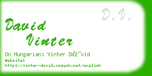 david vinter business card